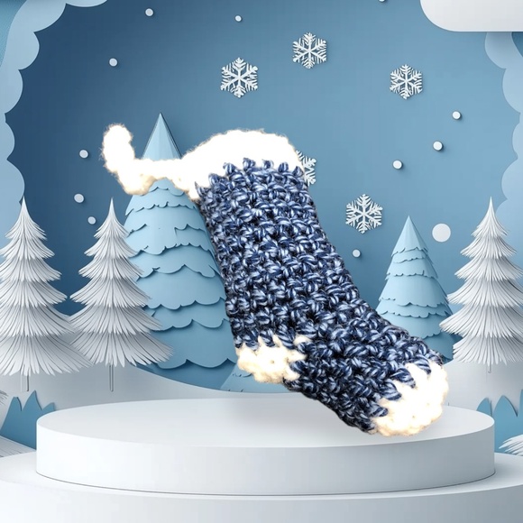 Crochet mini stocking ornament, mini Christmas stocking, ornaments, decorations, - Picture 7 of 11